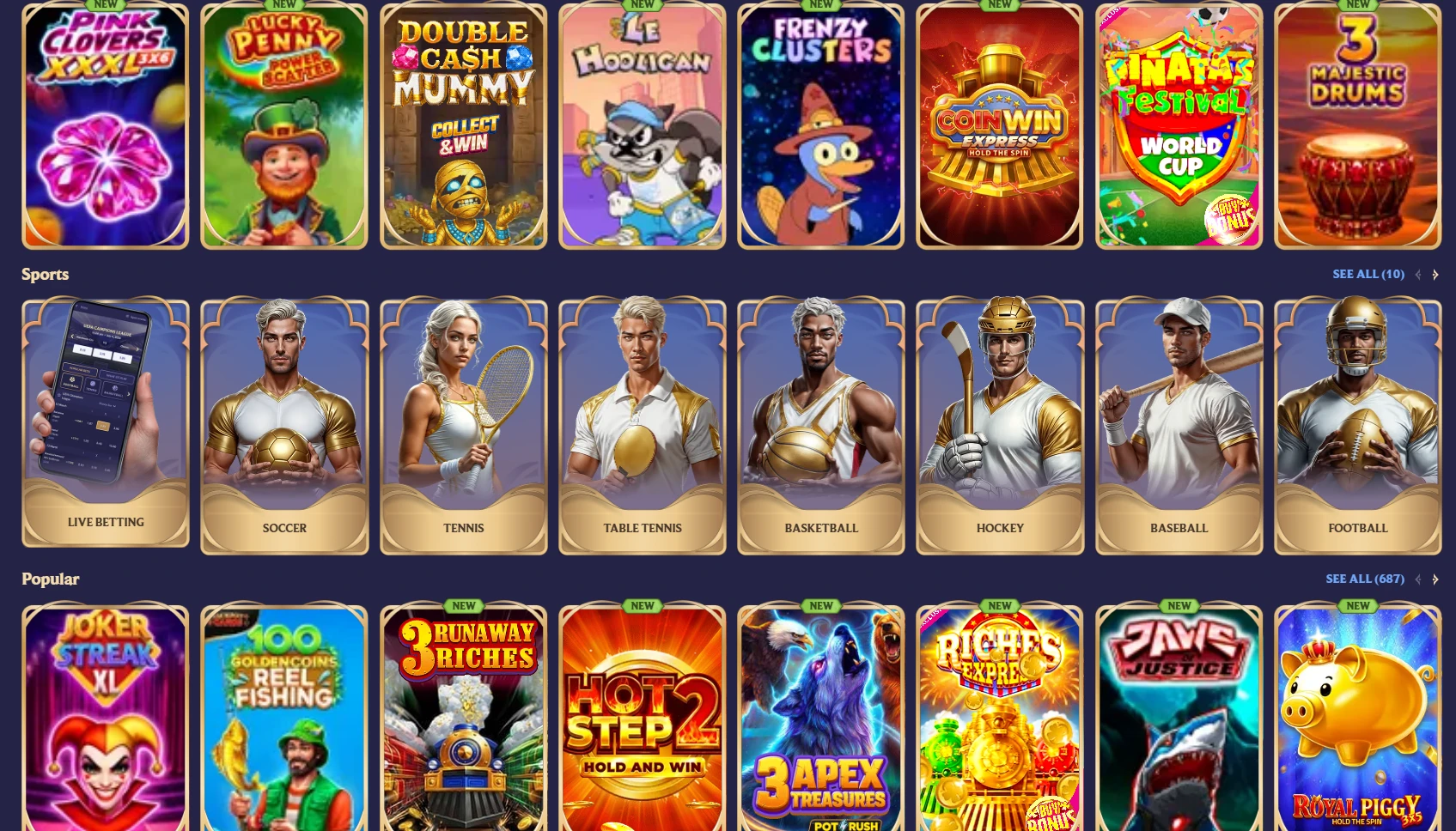 Divaspin Casino catalogue de jeux et machines à sous